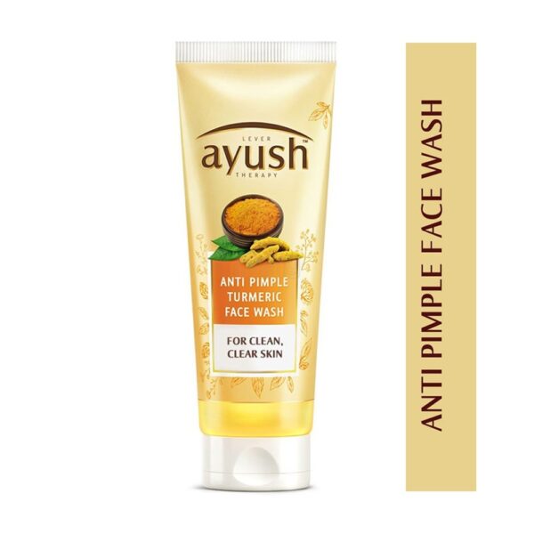 Lever Ayush Face wash Anti Pimple Turmeric - 80 gm