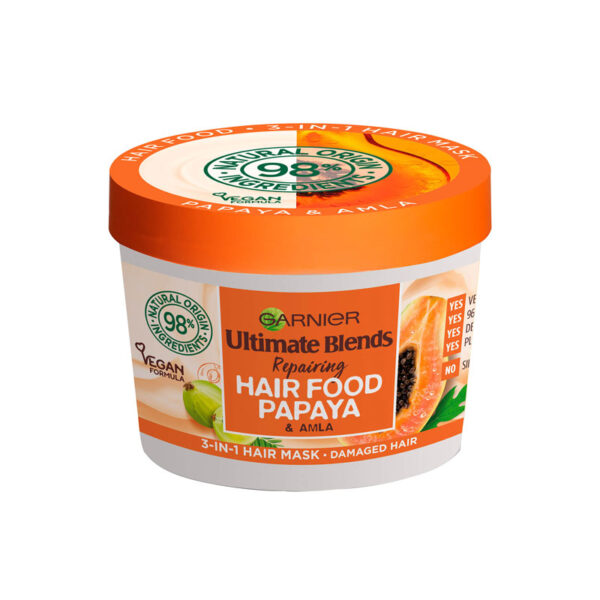 Garnier Ultimate Blends Hair Food Papaya 3-in-1 Damaged Hair Mask Treatment - 390 ml