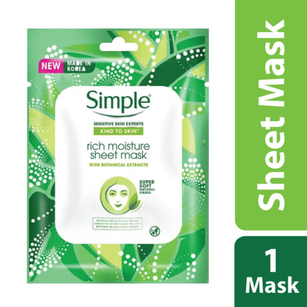 Simple Kind to Skin Rich Moisture Sheet Mask ( 23 ml )