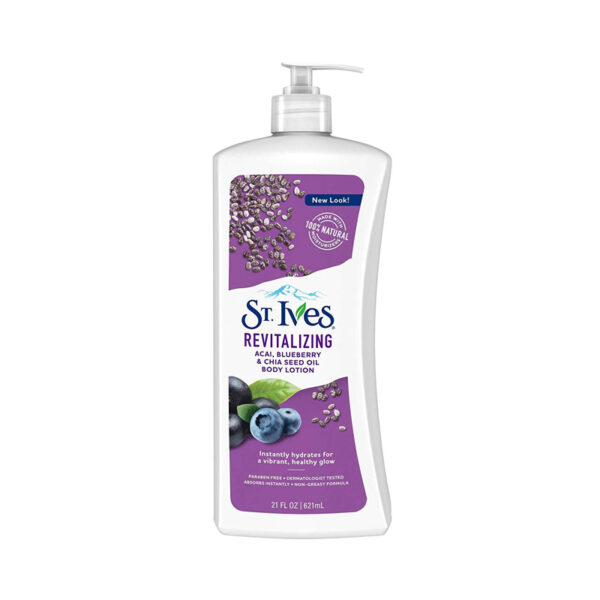 St. Ives Revitalizing Body Lotion Acai, Blueberry & Chia Seed Oil - 621 ml