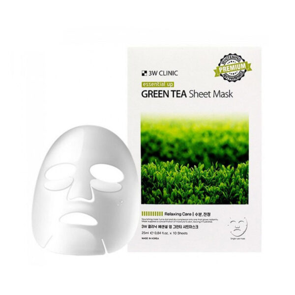 3W Clinic Essential Up Green Tea Sheet Mask